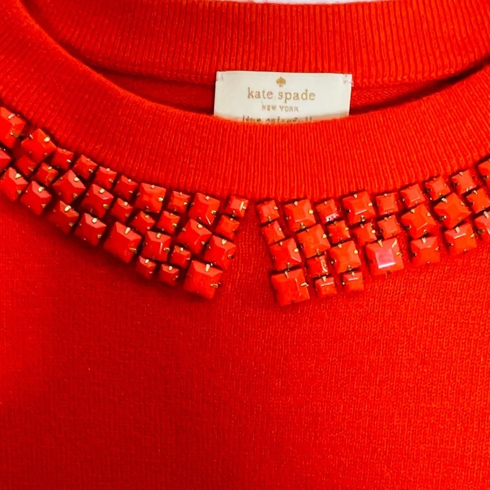 Kate Spade Avaline Red Wool Cashmere Sweater Size S